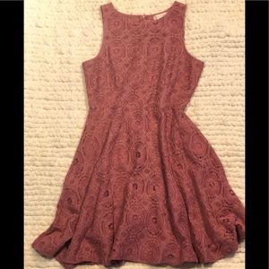 Deep rose lace dress